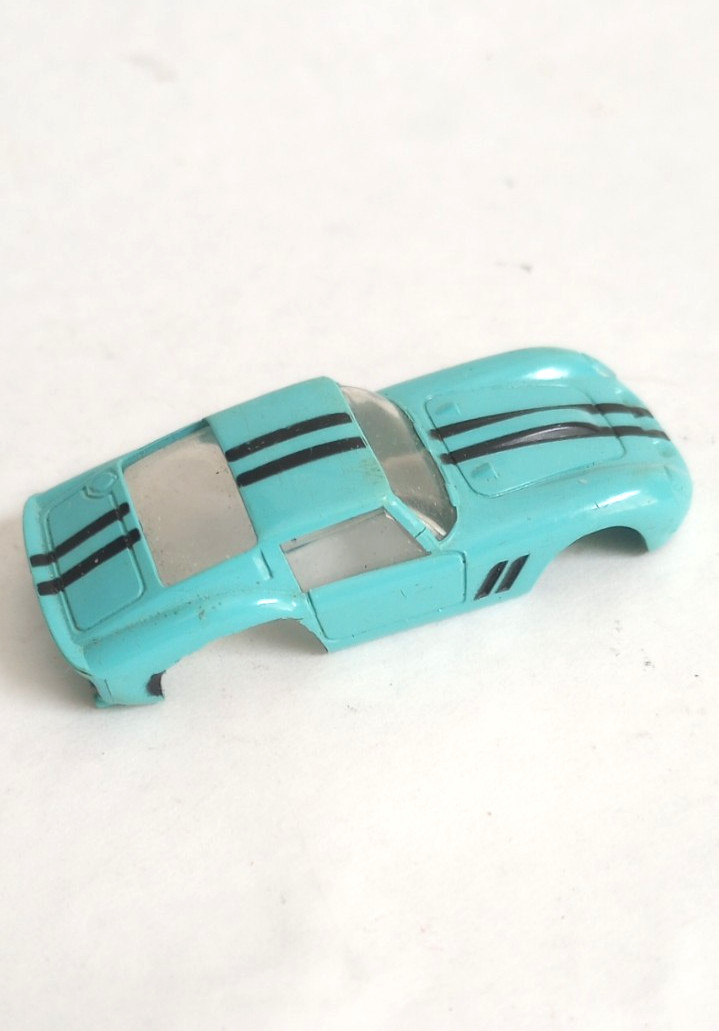 H-O Tjet Aurora- Slot Car body: Very clean, turquoise Ferrari
