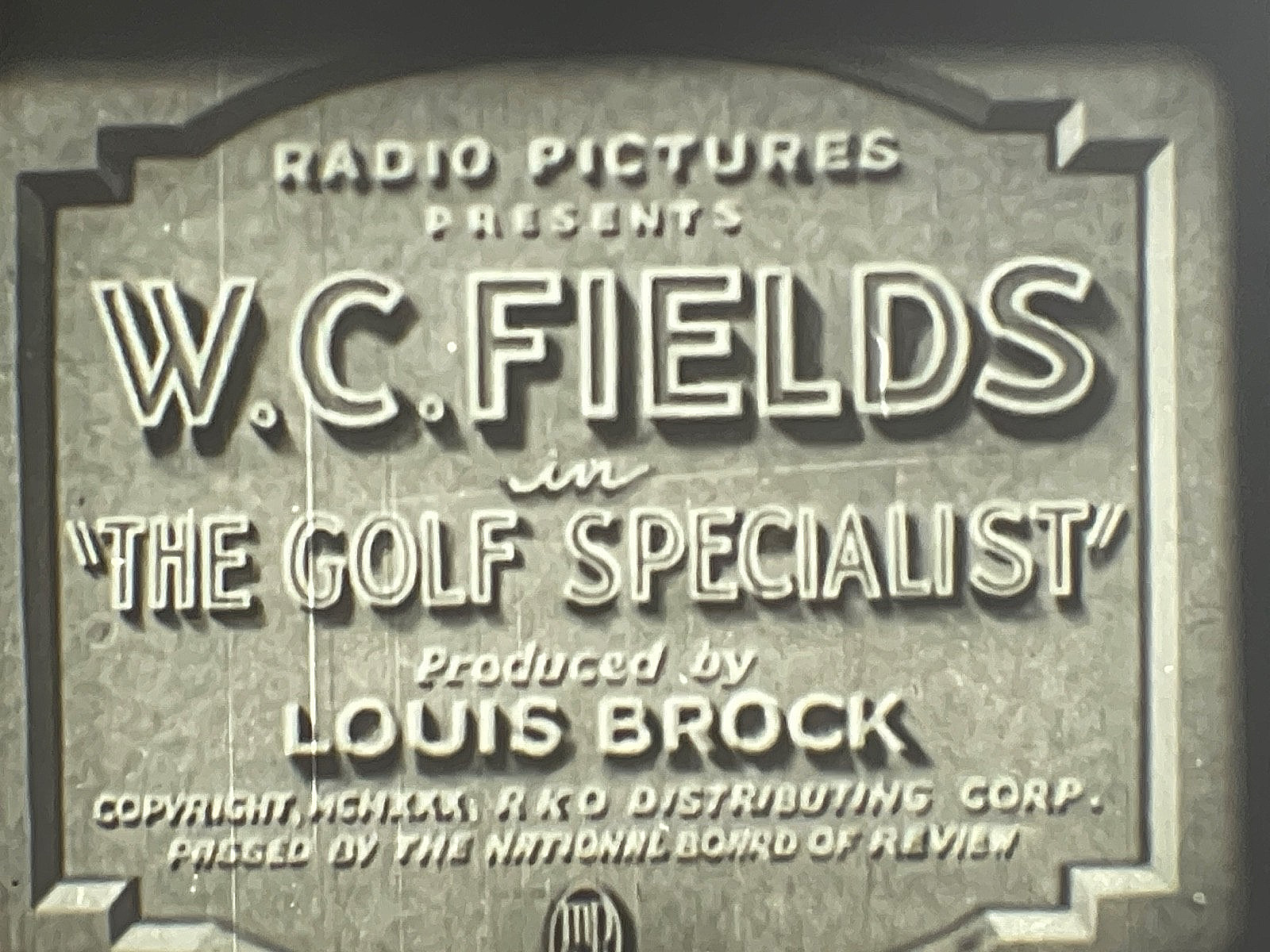 The Golf Specialist 1930 RKO 16mm W.C. Fields B&W Short Comedy IMDB 6.2 E78A