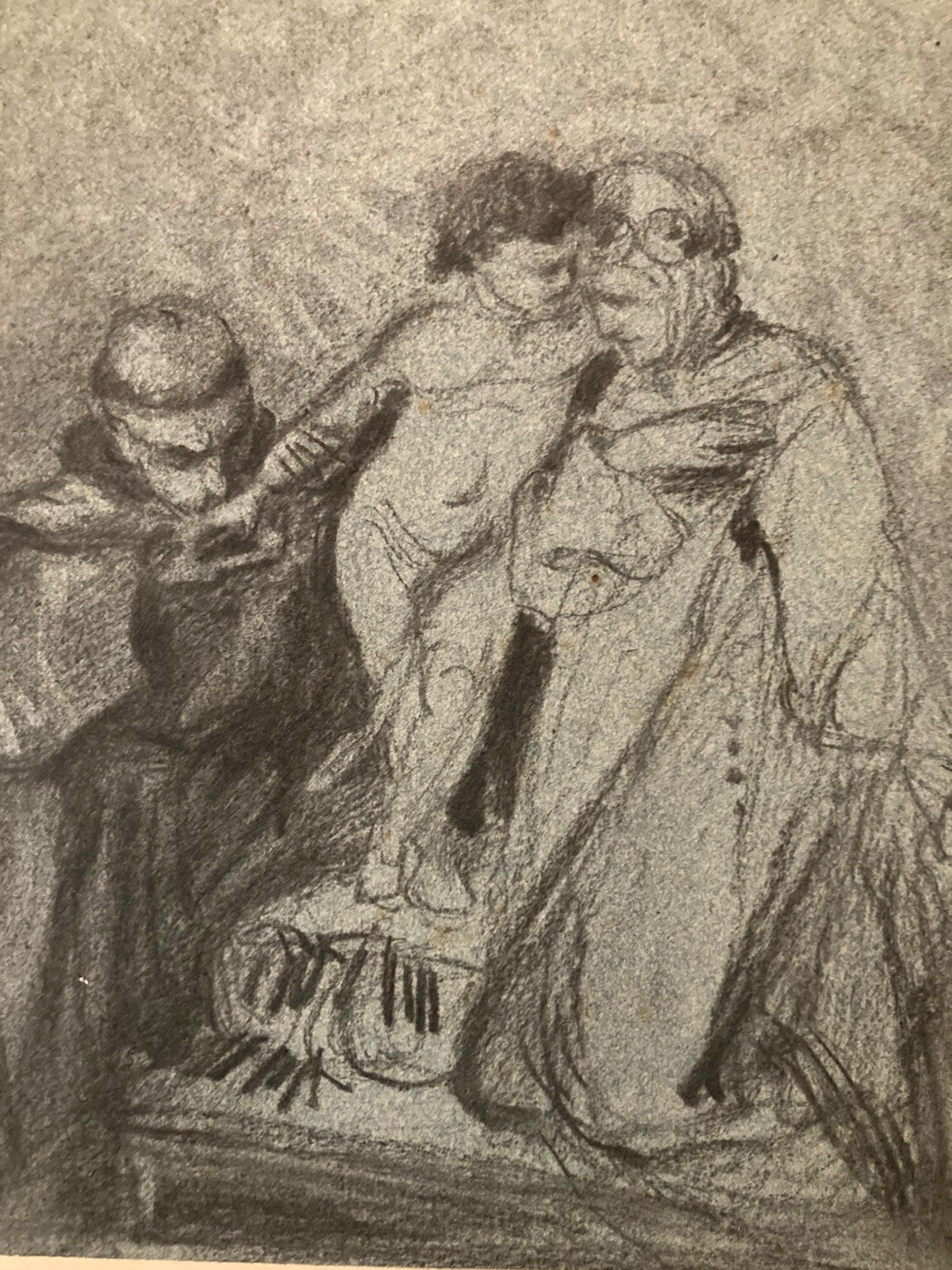 Very Nice Pencil Drawing Jesus Christ 19th Art Religion To Identify Antique