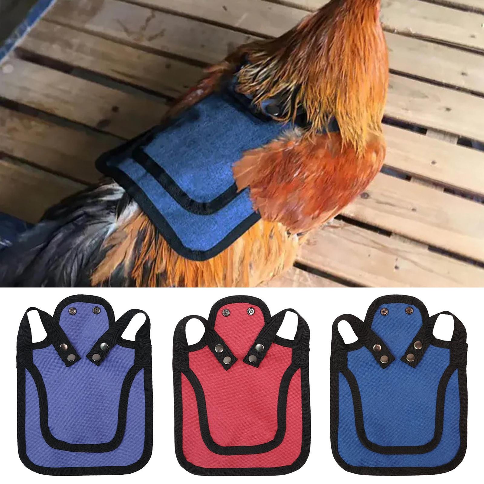 1x Chicken Saddle for Hens, Chicken Apron Clothes for Hens'S Back Sides Feather