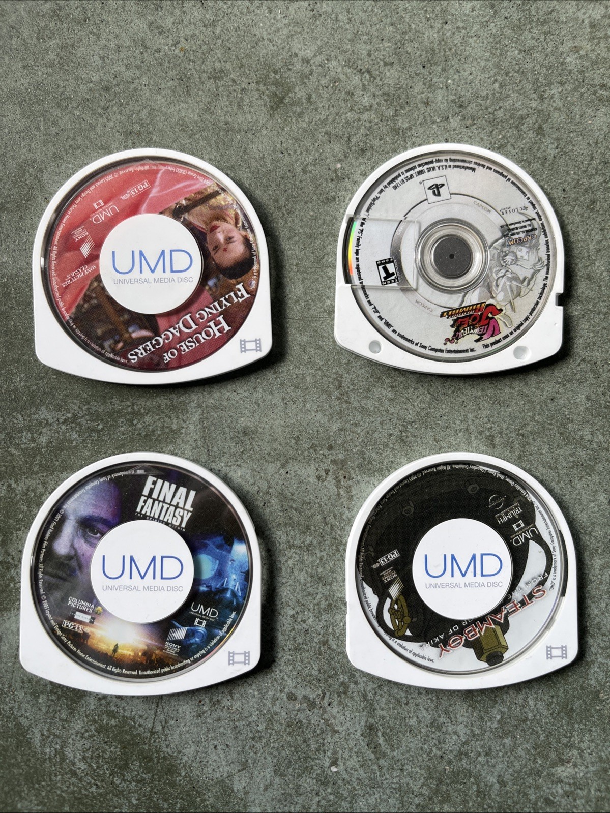 PSP UMD Bundle  Viewtiful Joe, Steamboy, FF Spirits Within, House Flying Daggers