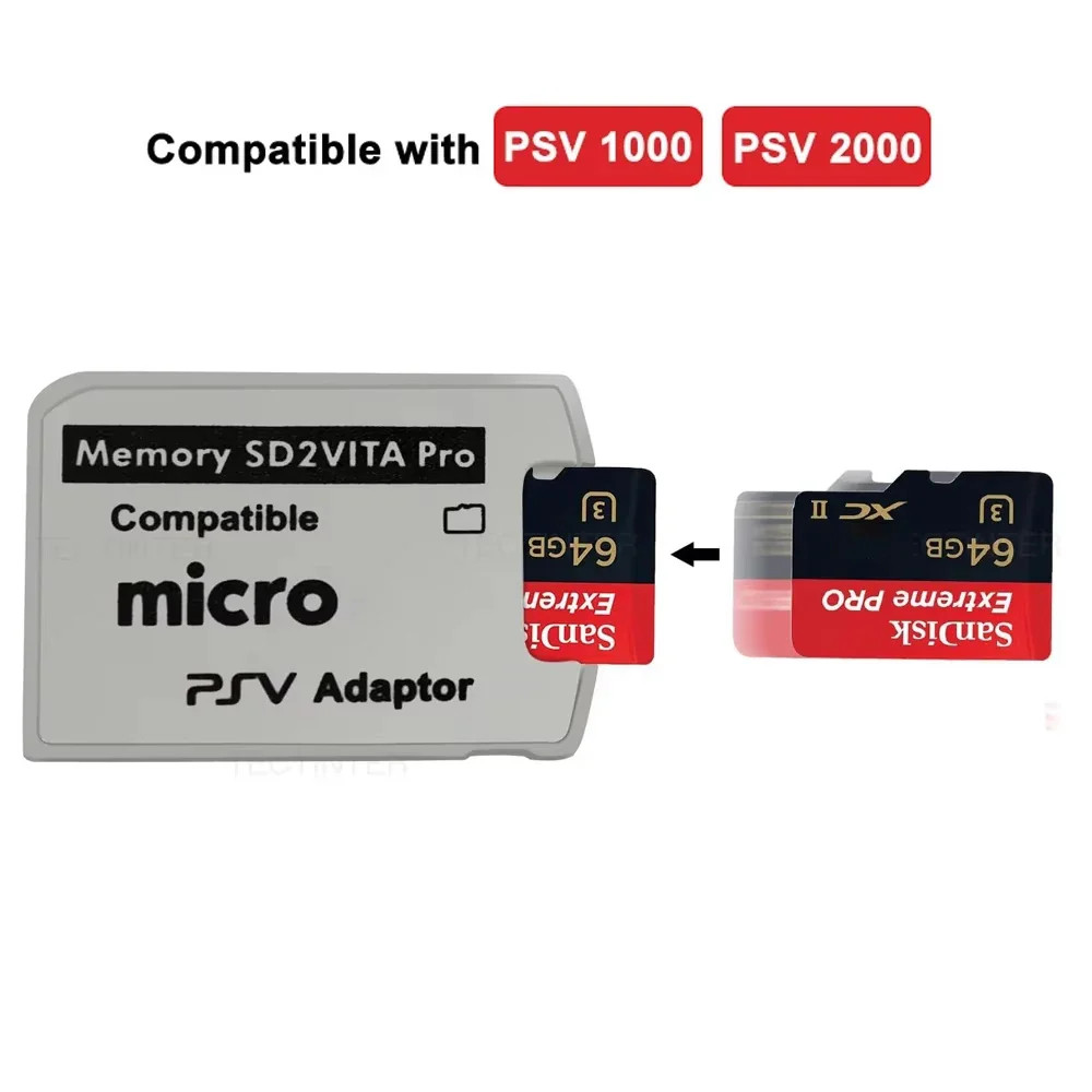 SD2VITA 6.0 Micro Memory Card Adapter For Sony PlayStation PS Vita 1000 2000 Hen