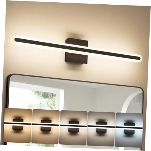  Modern Black Vanity Lights for Bathroom, 5CCT 31.5inch-5CCT Black-Dimmable