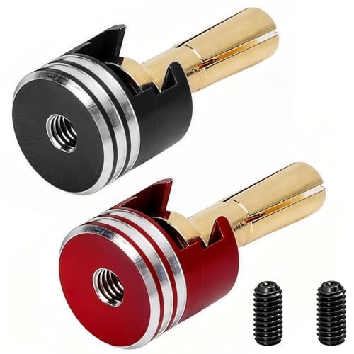 2PCS Bullet Connectors Plug Battery Banana Plug with Aluminum Alloy 5mm