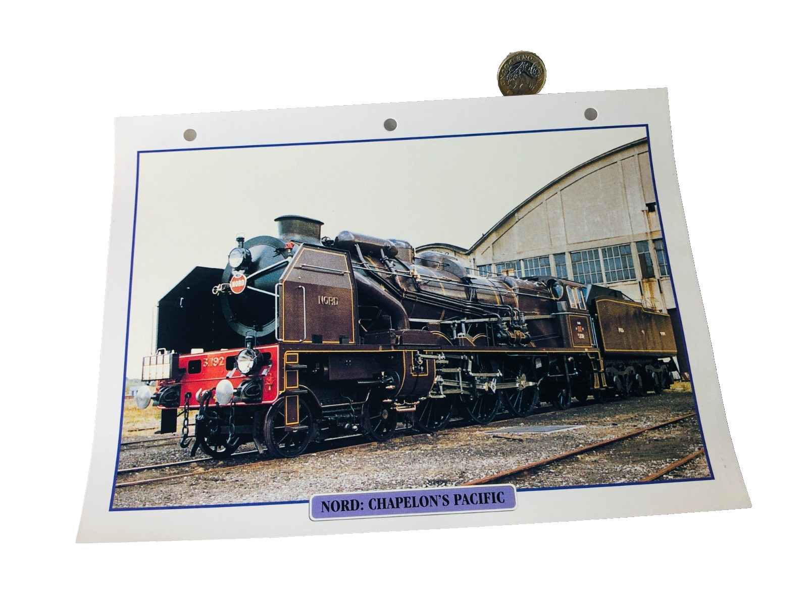 Train Railway Nord Chapelons Pacific Picture Information Paper Vintage ra