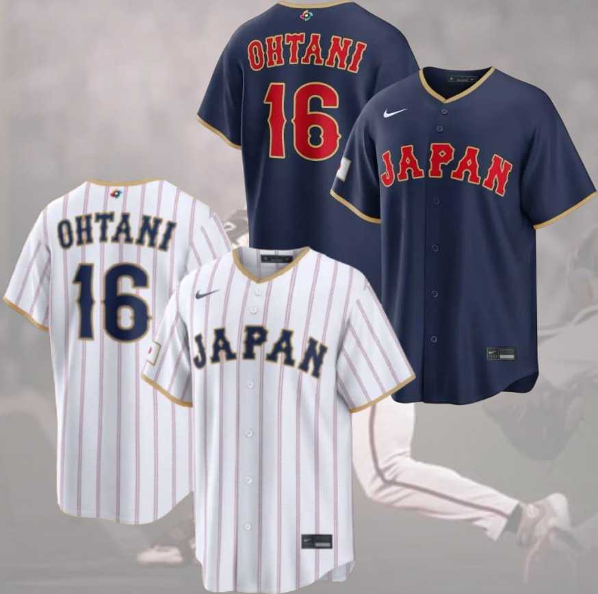 #16 Ohtani 2026 World Classic MEN Stitched Jersey White/Navy