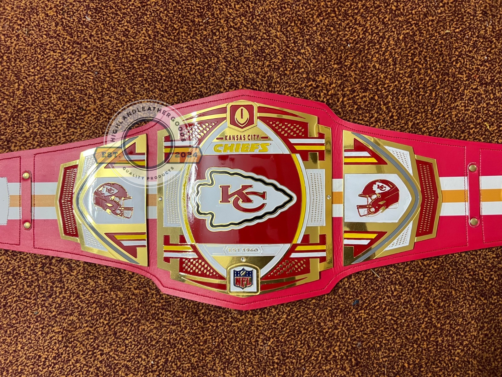 NEW KC Championship Wrestling Replica Title Belt 2mm Brass Adult Size