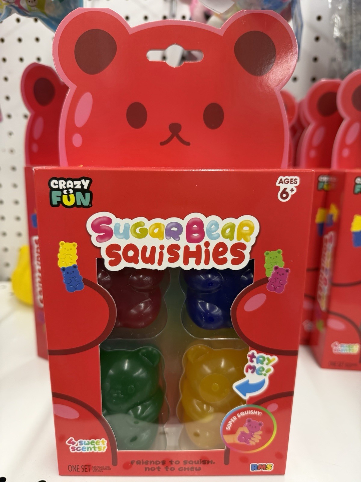 Crazy Fun Sugar Bear Squishies Pack of 4. 4 Sweet Scents, Brand New. FAST SHIP!
