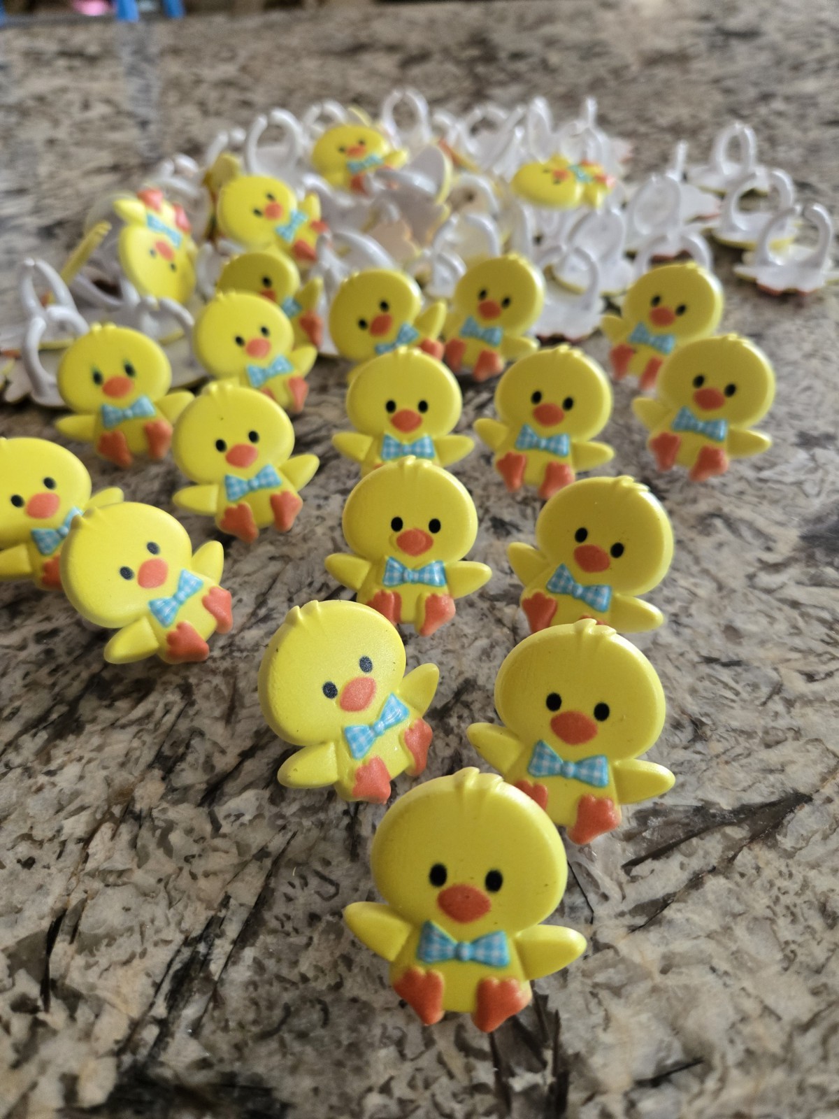 Easter Cupcake Toppers - Lot of 80 Chick Rings For Kids - Easter Egg Fillers