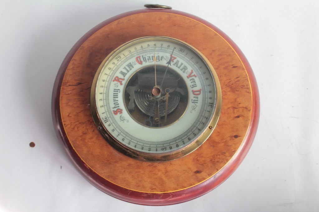 Antique wall-mounted aneroid barometer (74794)