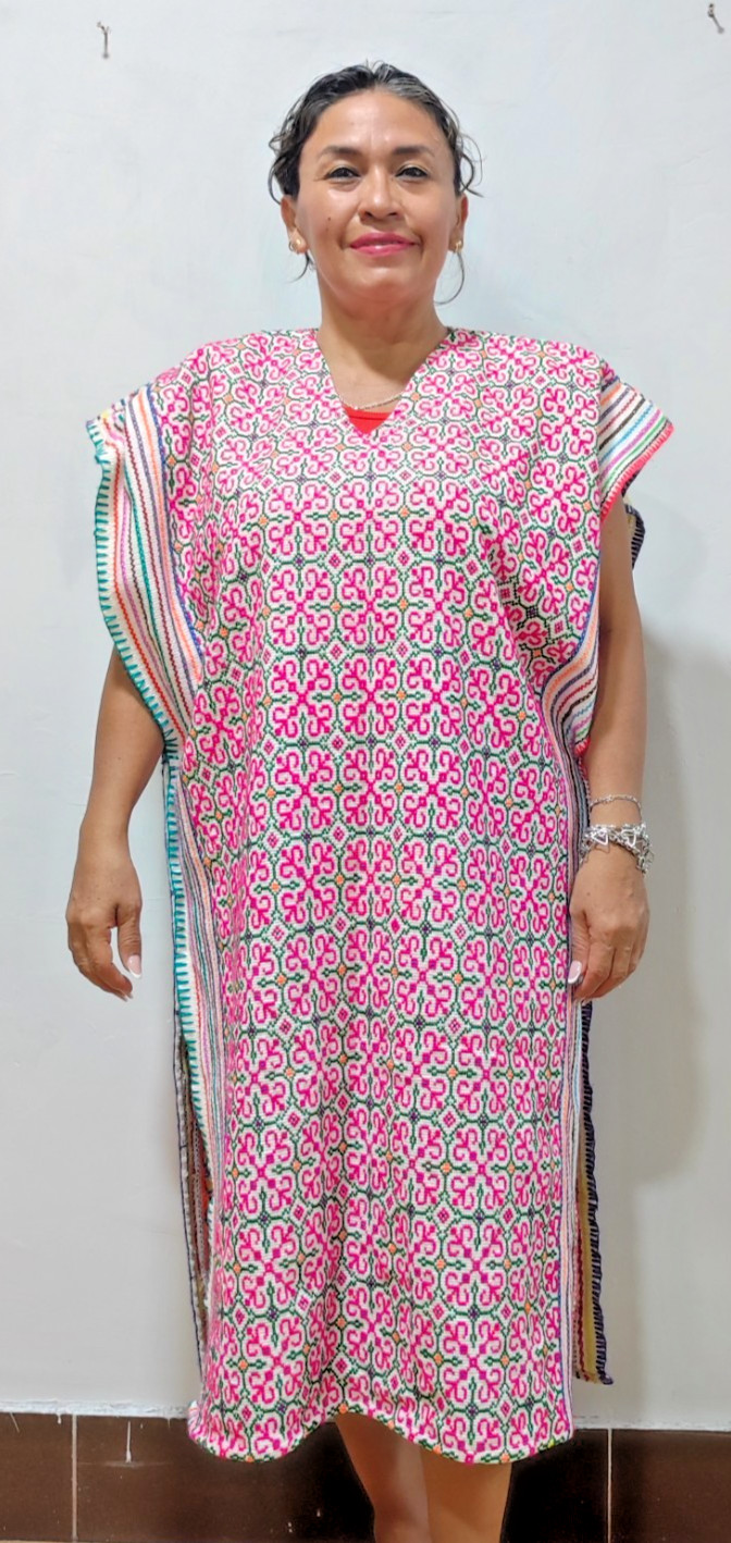 Shipibo Native Unisex Hand Embroidery Kene Design ceremonia Shirt