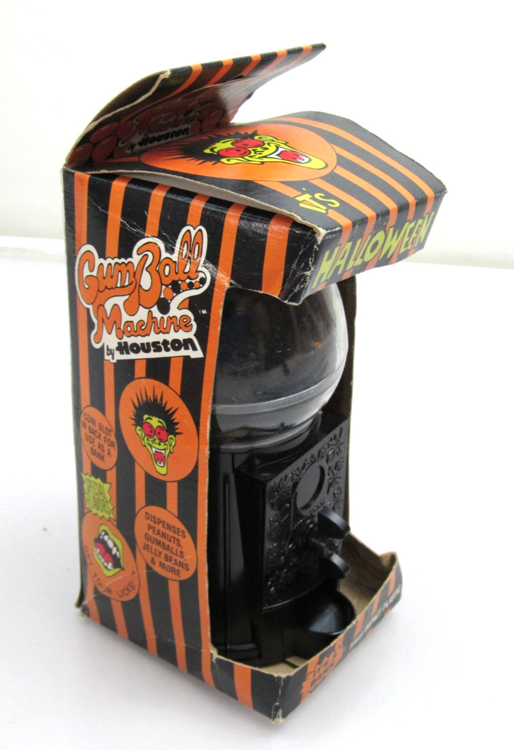 Vintage 1989 Halloween Gumball Machine by Houston Toy Bank 1980s Gum Ball