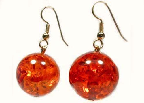 Antique 40ct Baltic Amber+14ktGF Earrings: Ancient Goddess Tears Sunshine Drops