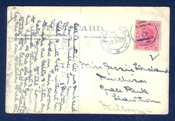 AUSTRALIA VICTORIA BALLARAT SNOW STURT ST GARDENS 1905 PPC