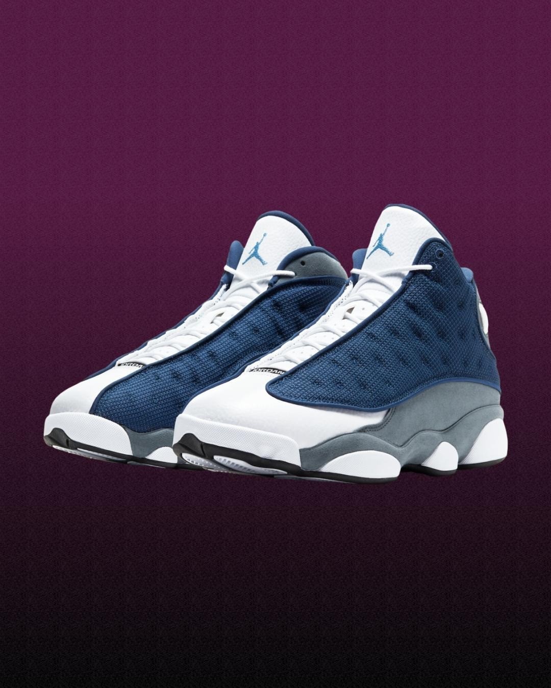 MEN'S  Jordan 13 “Flint” Retro Navy White Gray 414571-404 Size US NEW (7-12)