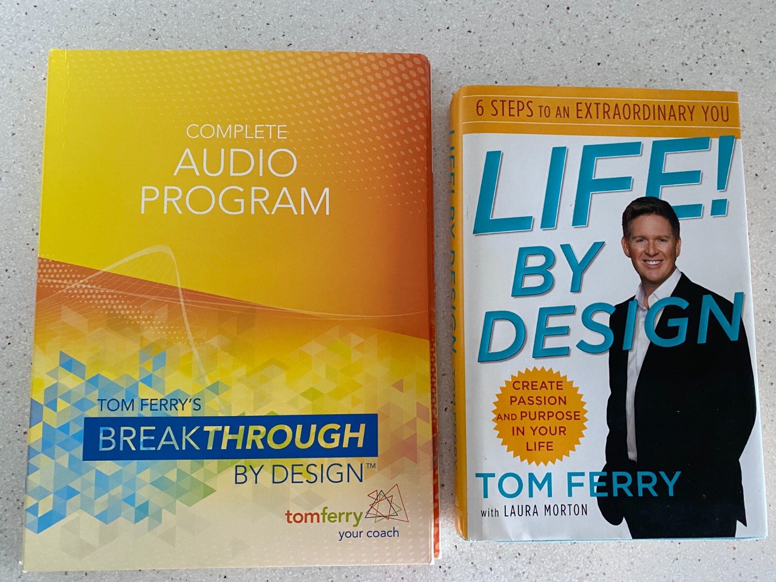 Real Estate Tom Ferry Signed Book Life & Breakthrough by Design Audio Program