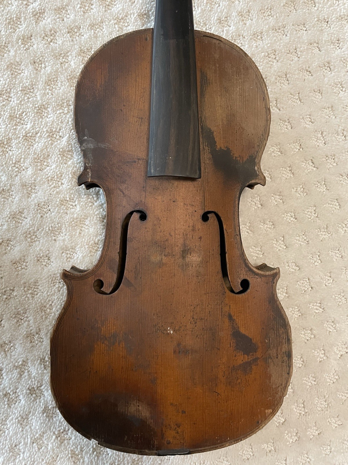 Original Transitional/Classical French Violin: F. Breton, Mirecourt, 1810.