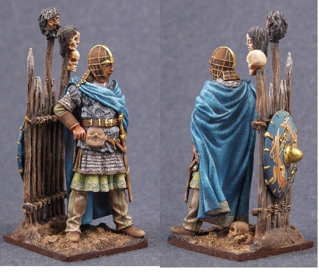 Tin toy soldiers  ELITE painte 54mm Anglo-Saxon Chief, VII Century D.C.