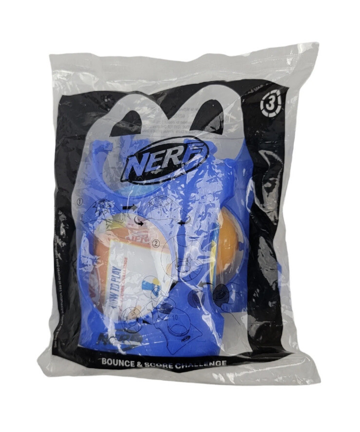 Nerf Bounce & Score Challenge #3 McDonald's Happy Meal Toy - 2023