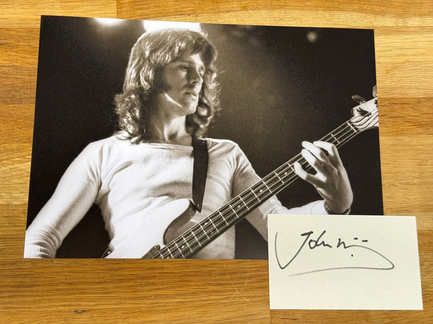 John Wetton Asia & King Crimson bassist/vocalist, genuine Autograph