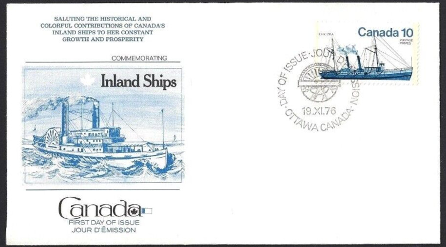 🍁Canada  #702    "Inland Vessel  Chicora"    Brand New  1976  Fleetwood Cover