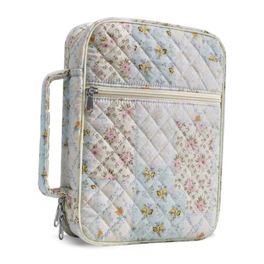 Bible Cover Case for Women,arge Bible Tote Bags Organizer L Colorful Floral