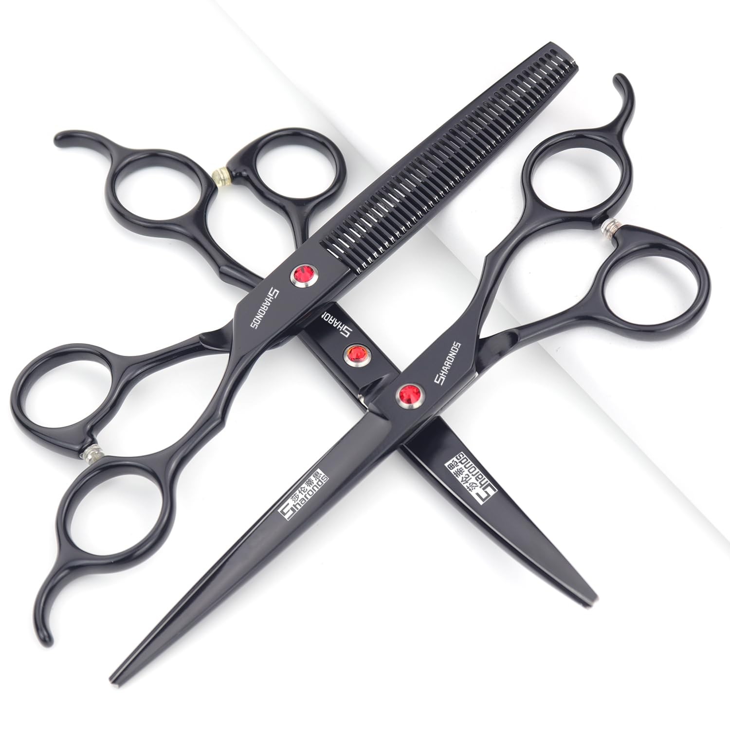 6/7 Inch Hairdressing Scissors Set Barber Shop Hair Scissors Styling Tools (7...