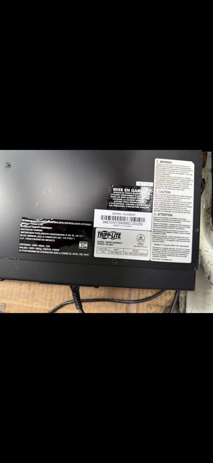 Tripp Lite SMART1500RM2U 1500VA