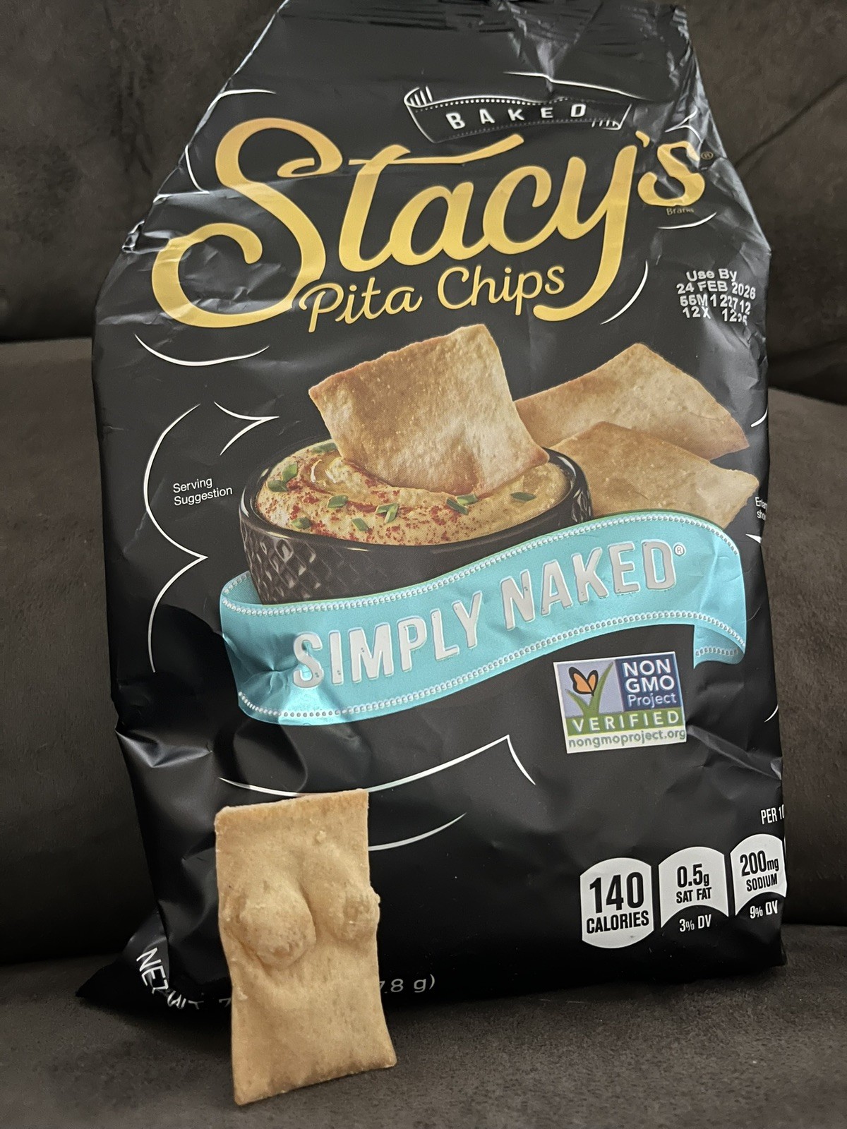 RARE - Stacy's Pita Chips SIMPLY NAKED - Shaped Like Naked Torso - FUNNY 1 of 1