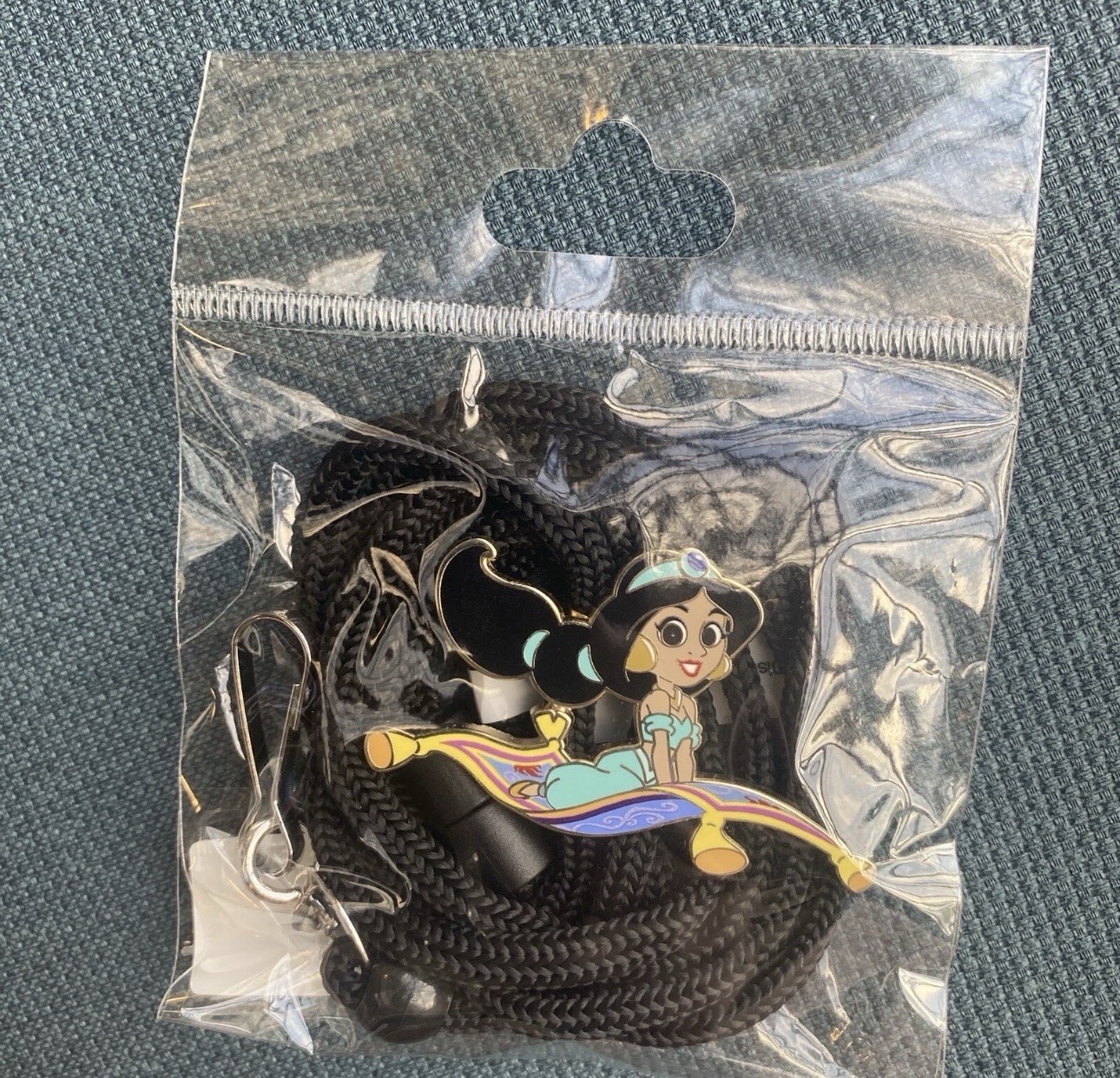 Disney 100 Destination D23 Employee Center Pin Lanyard: Jasmine, Bolo, LE 300