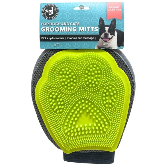Dog Cat Grooming Glove Deshedding Mitt Pet Hair Remover Brush Massage Tool