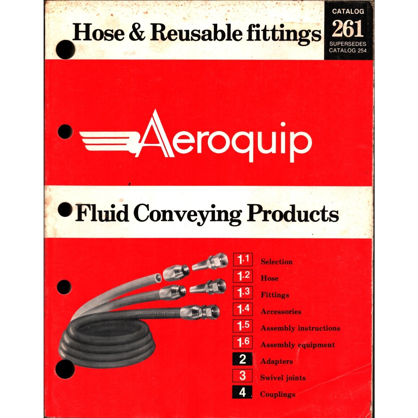Vintage 1983 Aeroquip Hose & Reusable Fittings Catalog 261