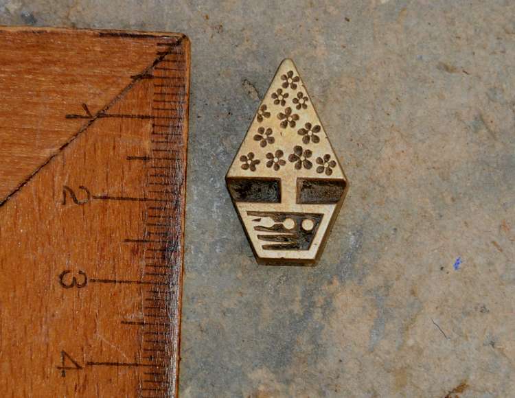 TREE brass ornament bookbinding Art Nouveau gilding bookbinder embossing stamp.