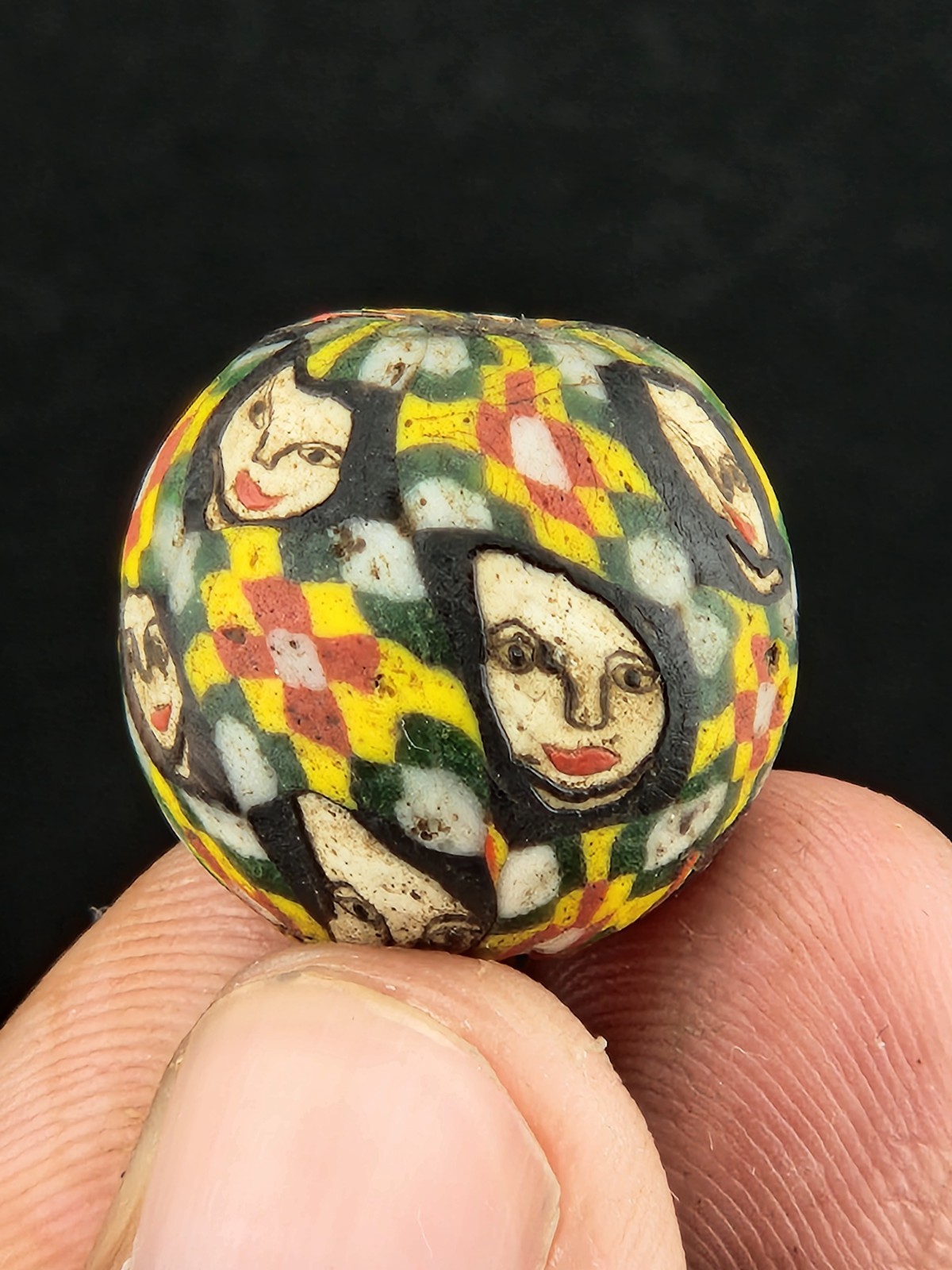 beautiful Venetian Antique african glass beads old Beads 17 mm