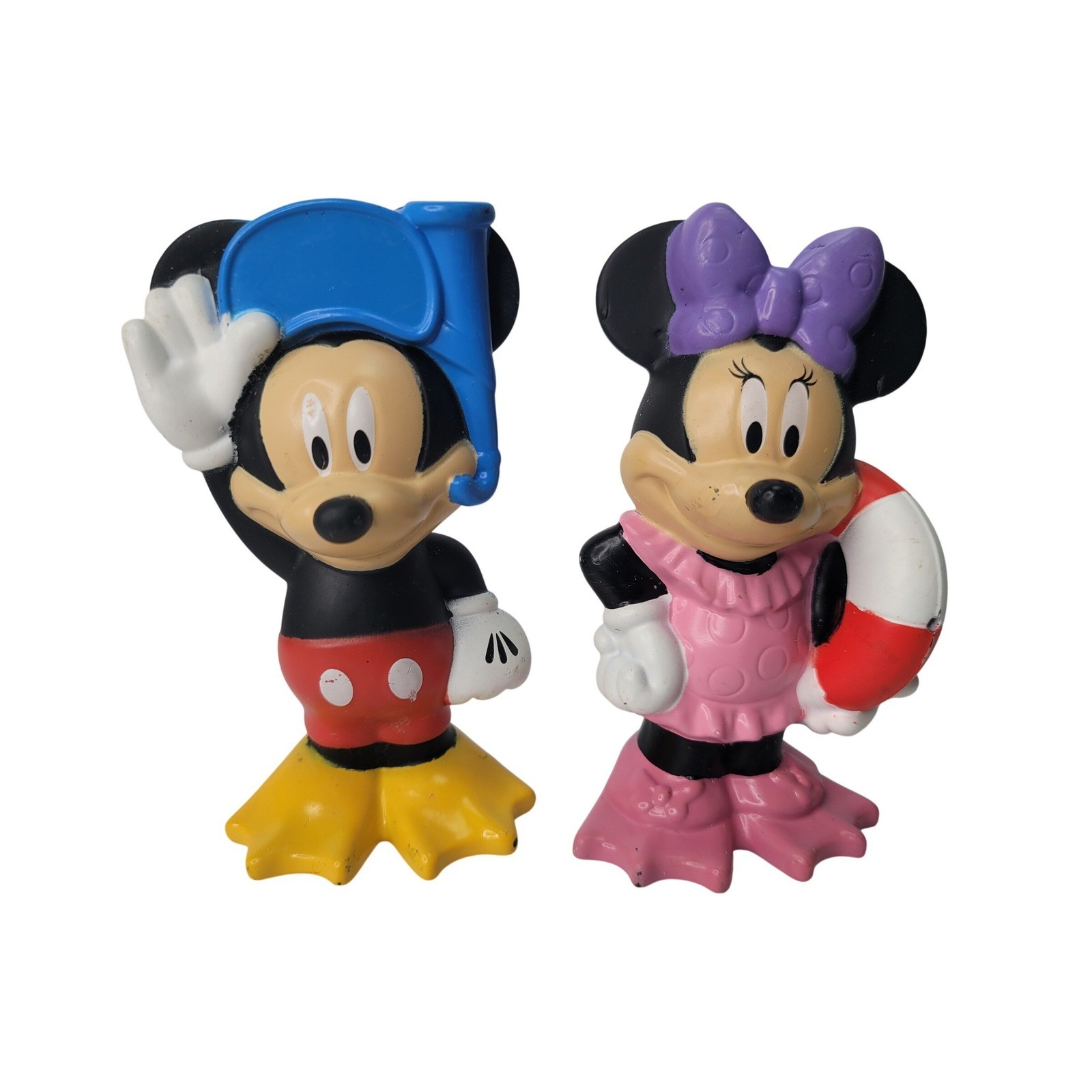 Disney Mickey & Minnie Mouse Bath Toy Figures Kids Multi Scuba Snorkel Swim