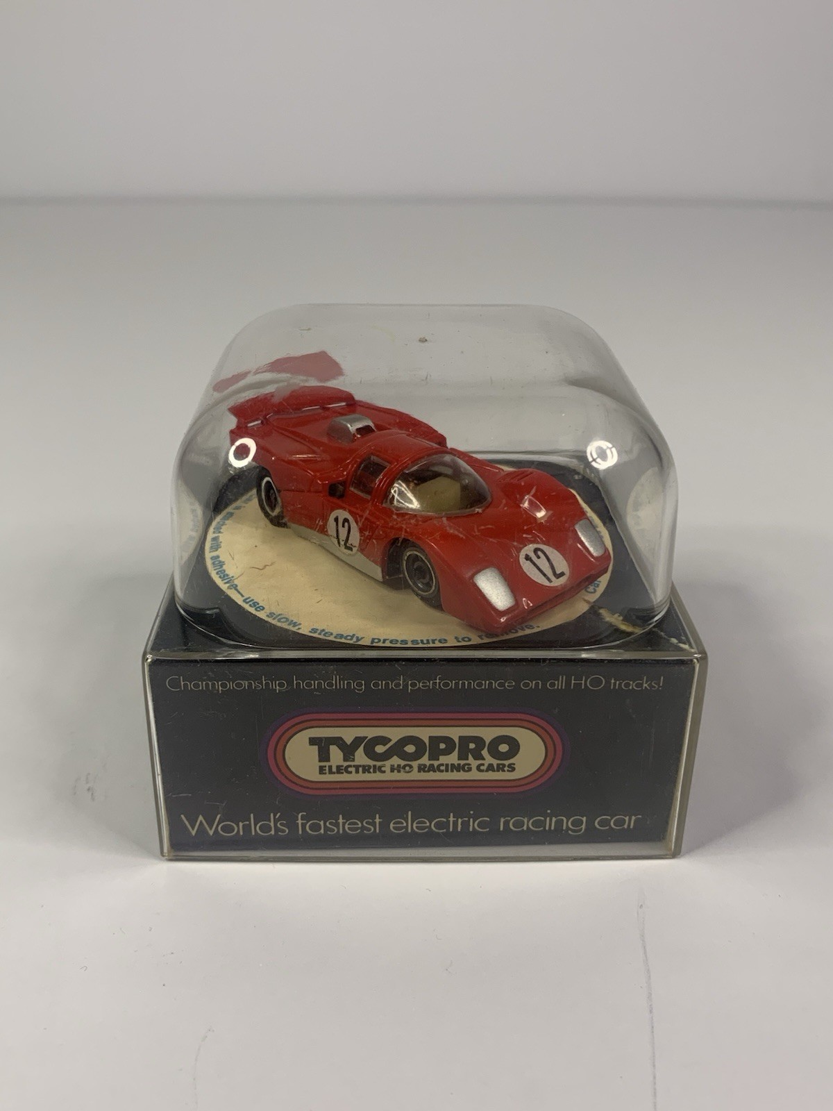 TYCO HO SLOT CAR RED #12 FERRARI 512M TYCO PRO VINTAGE SLOT CAR Tested And Works