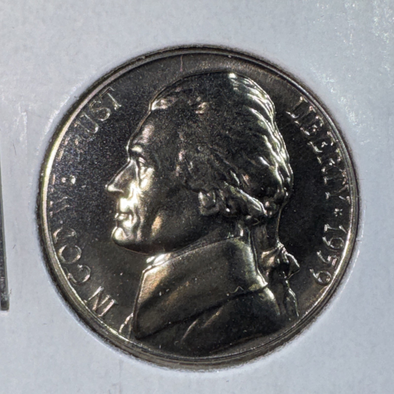 1959- Proof Jefferson Nickel with beautiful patina 