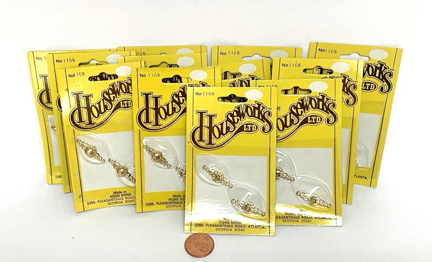 HOUSEWORKS GROUP OF 12 PACKS OF DOLLHOUSE MINIATURE FANCY DOOR KNOBS  #1105