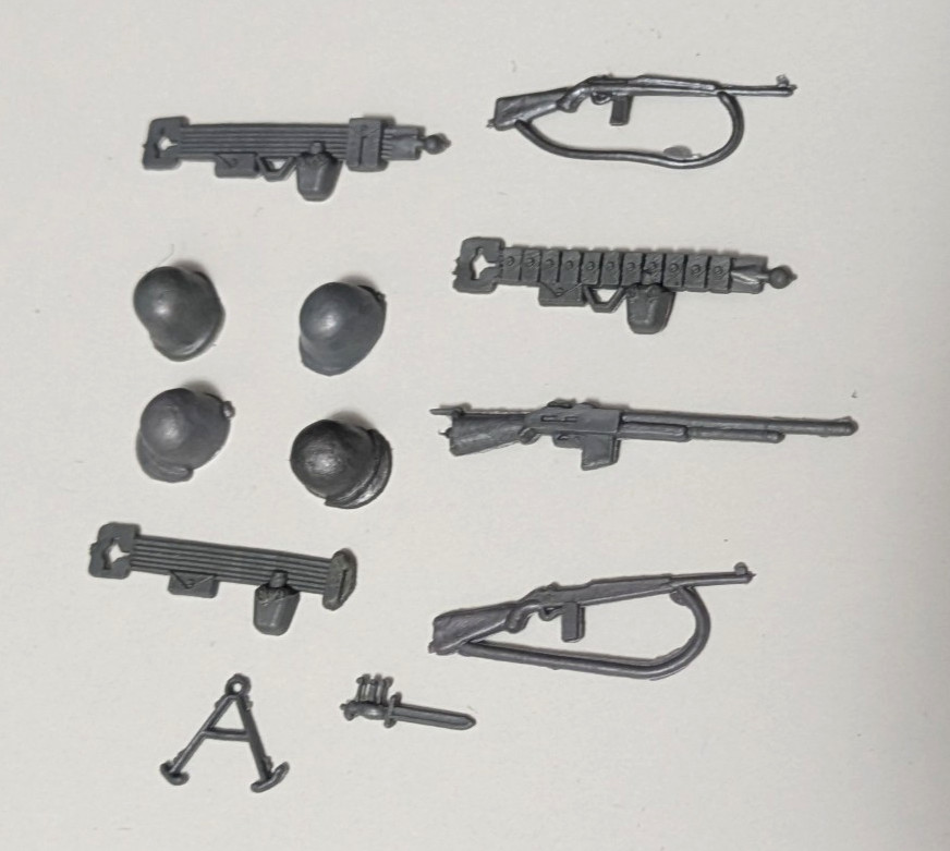 MPC Military Accessories Silver Plastic Vintage 1950s-1960s Playset Lot of 12