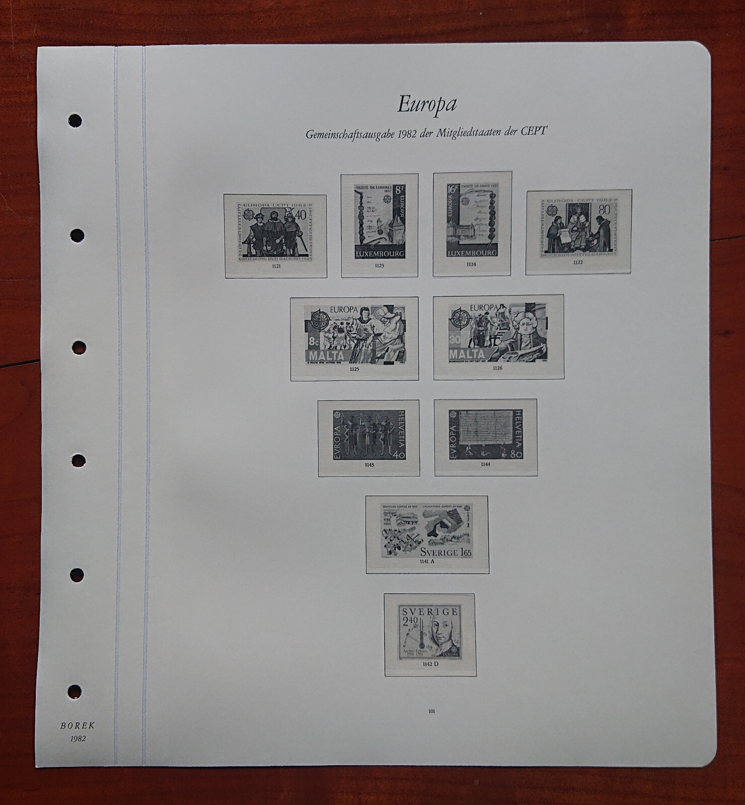 Vordruckblatt Europe Sinking Joint Issue 1982 Mitgliedstaaten Cept Luxembourg