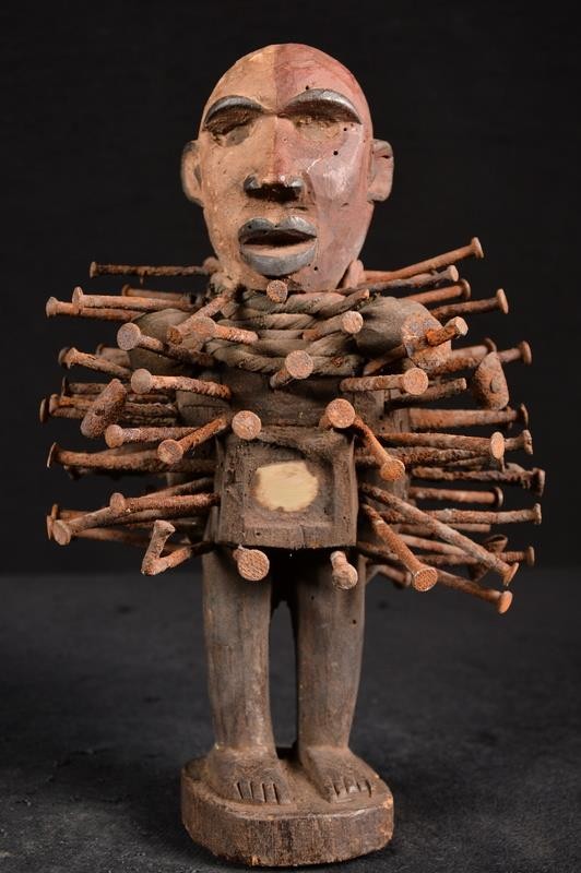A Primitive Nkisi Protective Statue DR Congo Africa Afrika, Afrique 904