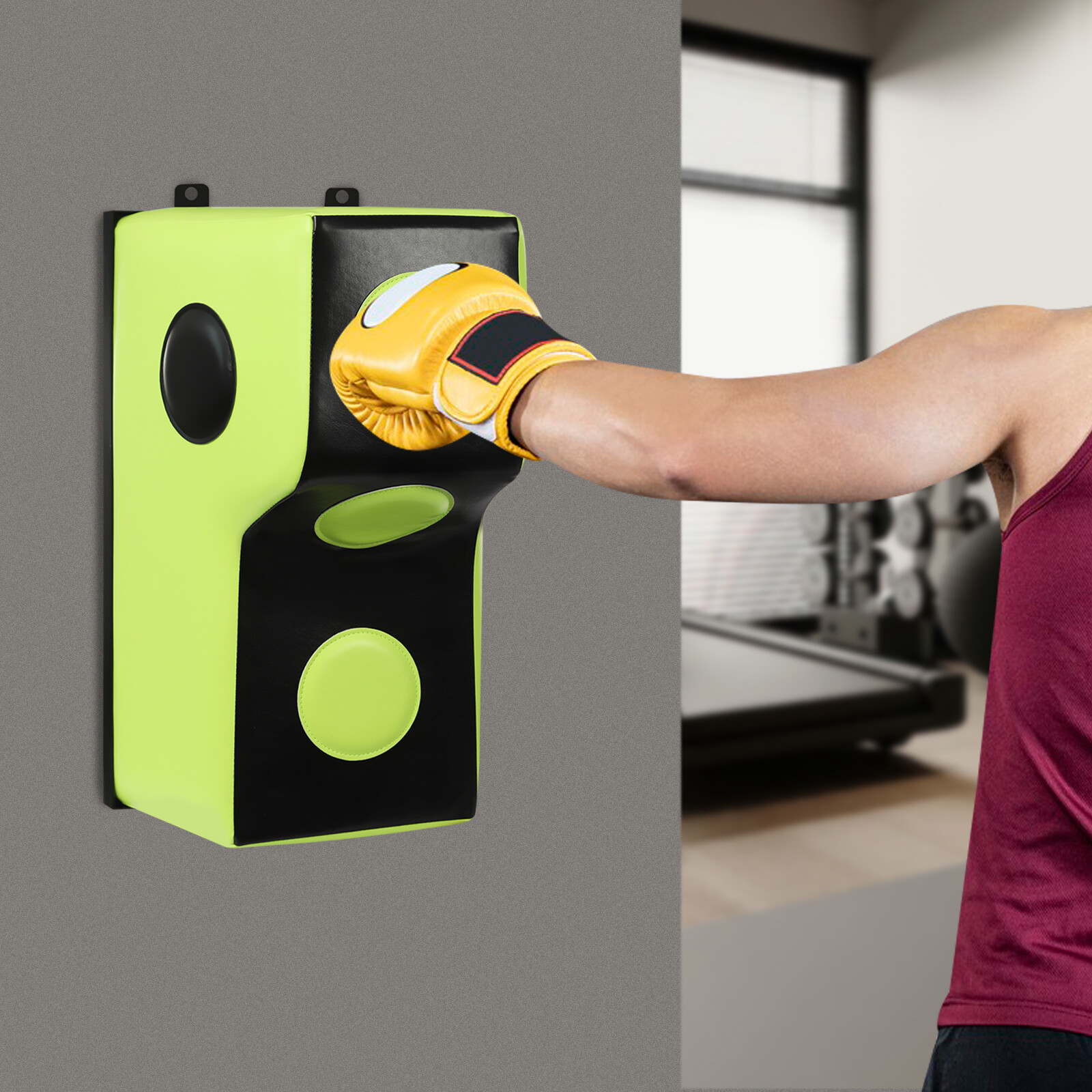Wall Mount Punching Bag, Space-Saving Boxing Training Equipment for Hooks