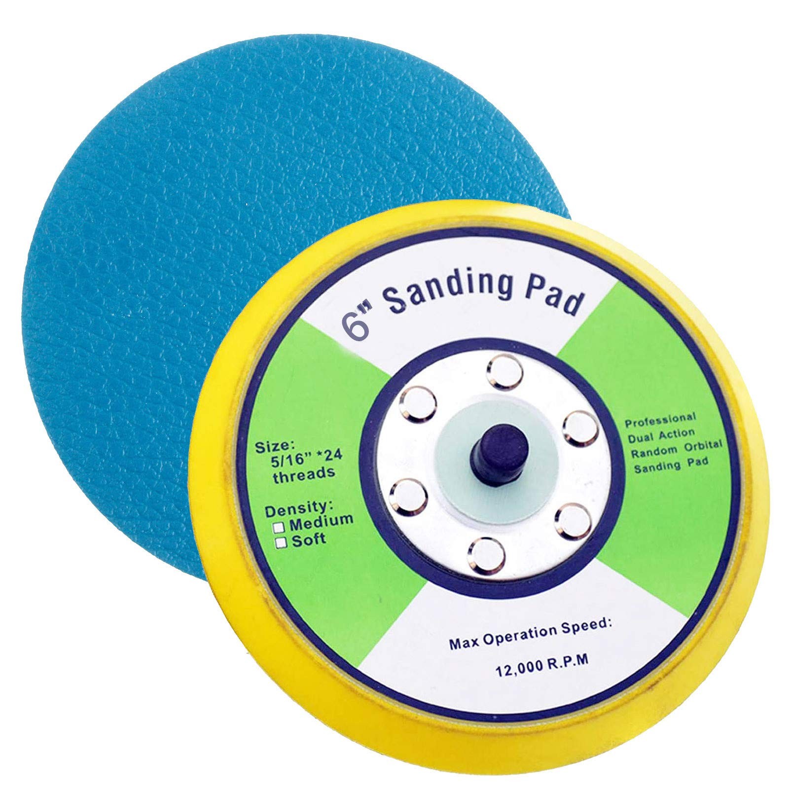 1Pcs PSA Sanding Pads and Backing Pad for Dual Action Sander (6 inch)