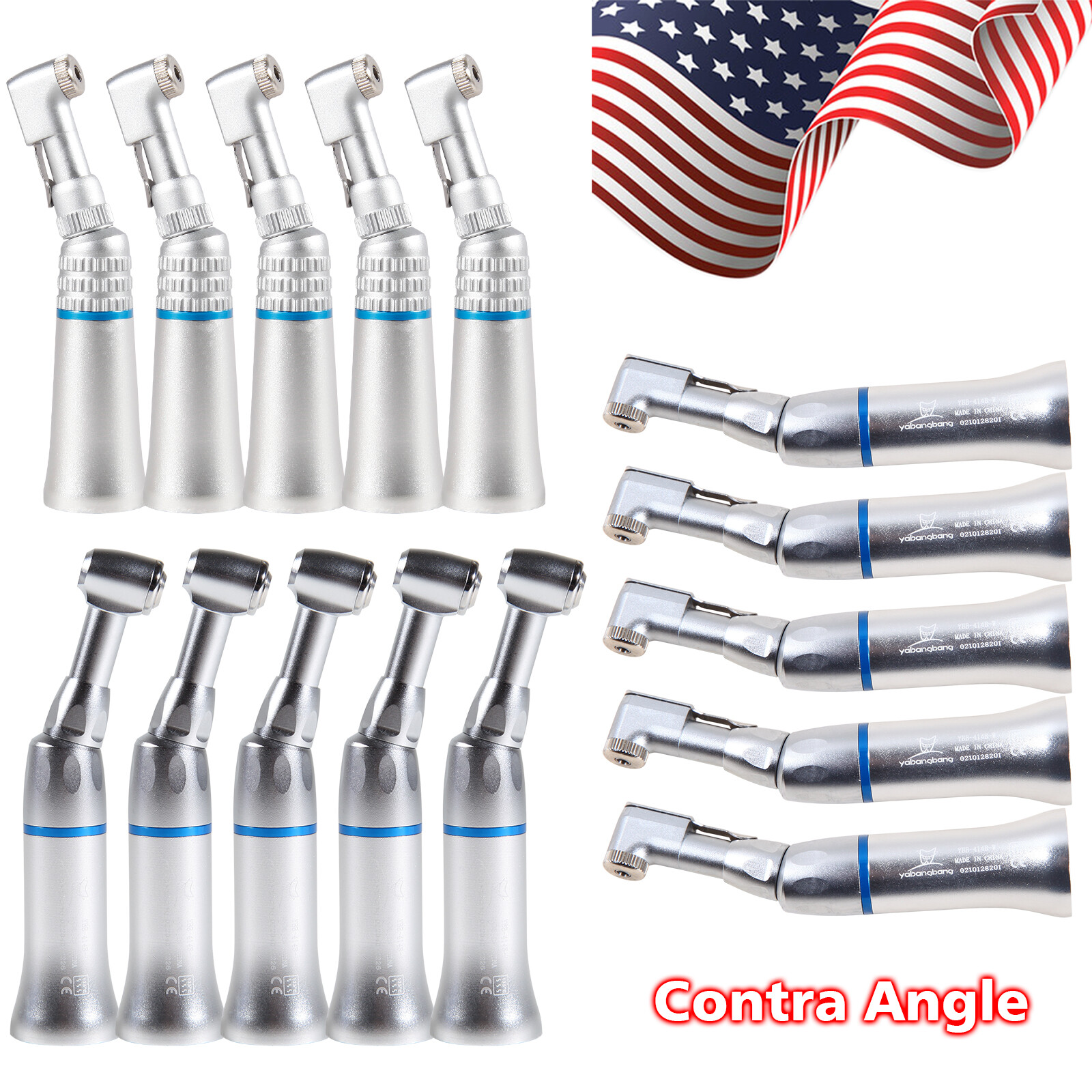 1-5 NSK Style Dental Contra Angle Handpiece E-type Slow Low Speed Etype 2/4Hole