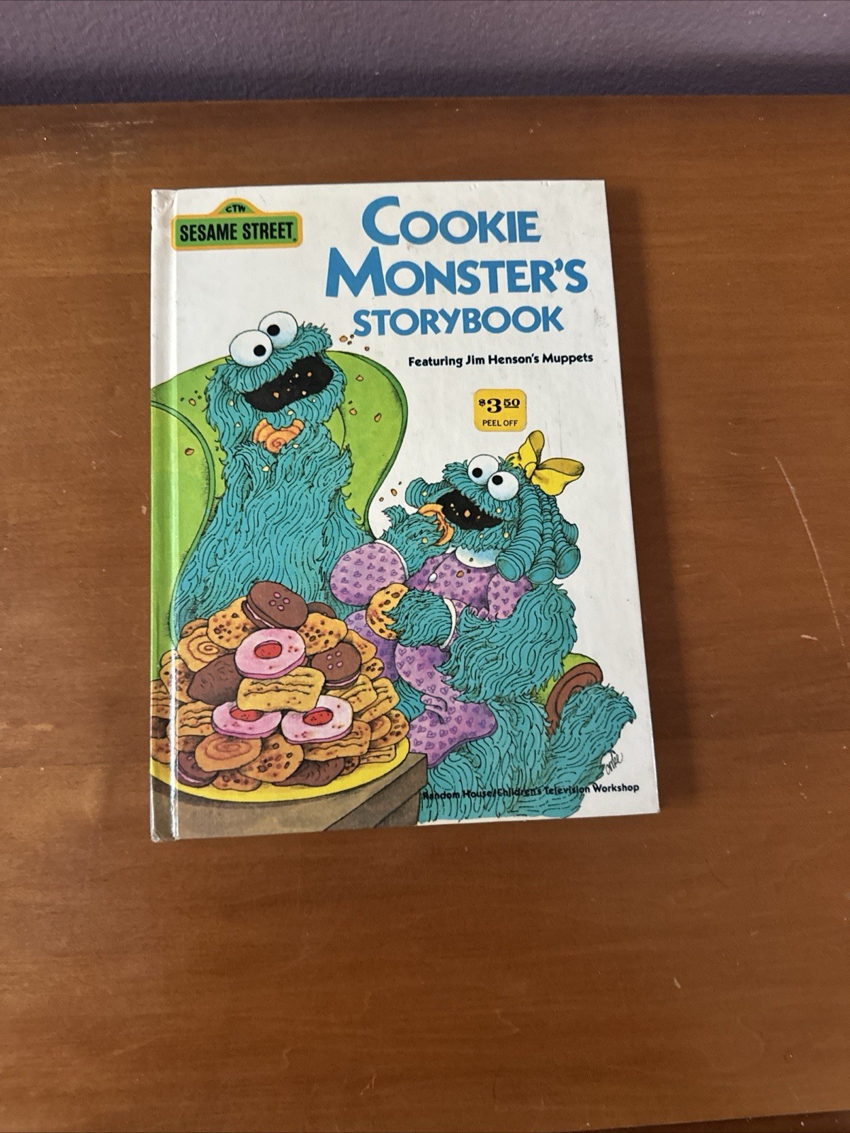 Lot of 2 Vintage 1979 Sesame Street Books Cookie Monster and Big Bird