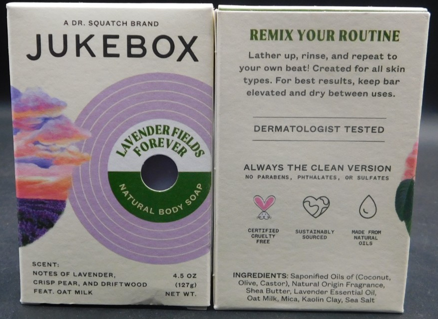 2PK jukebox soap lavender forever 4.5oz each NEW & UNUSED