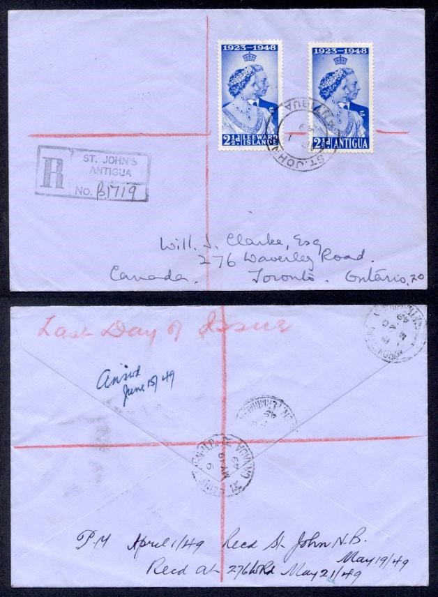 ANTIGUA/LEEWARD IS REG SILVER WEDDING 1949