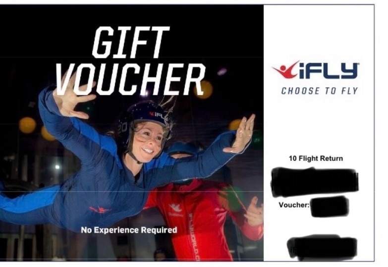 iFLY Indoor Skydiving 10 Flight Return 1 Person Use In 1 Session See Description