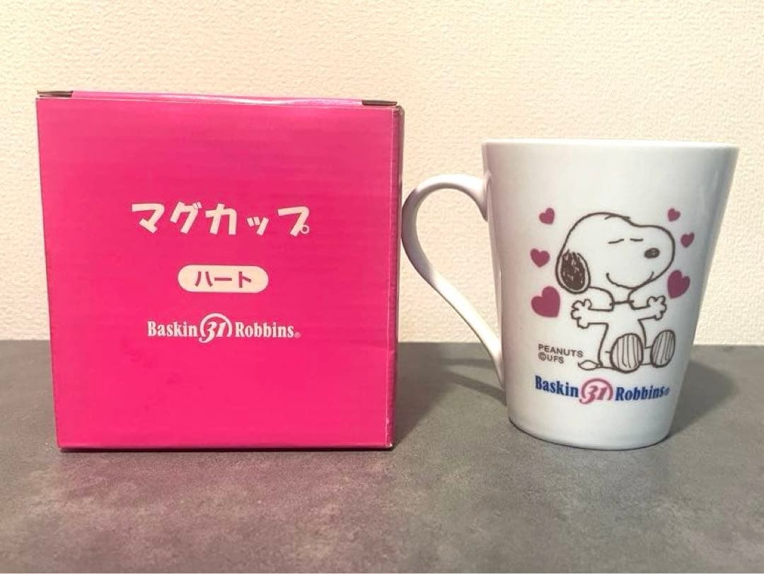 Peanuts Snoopy Baskin Robbins Collaboration Mug Cup 31 Ice Cream Character Gift