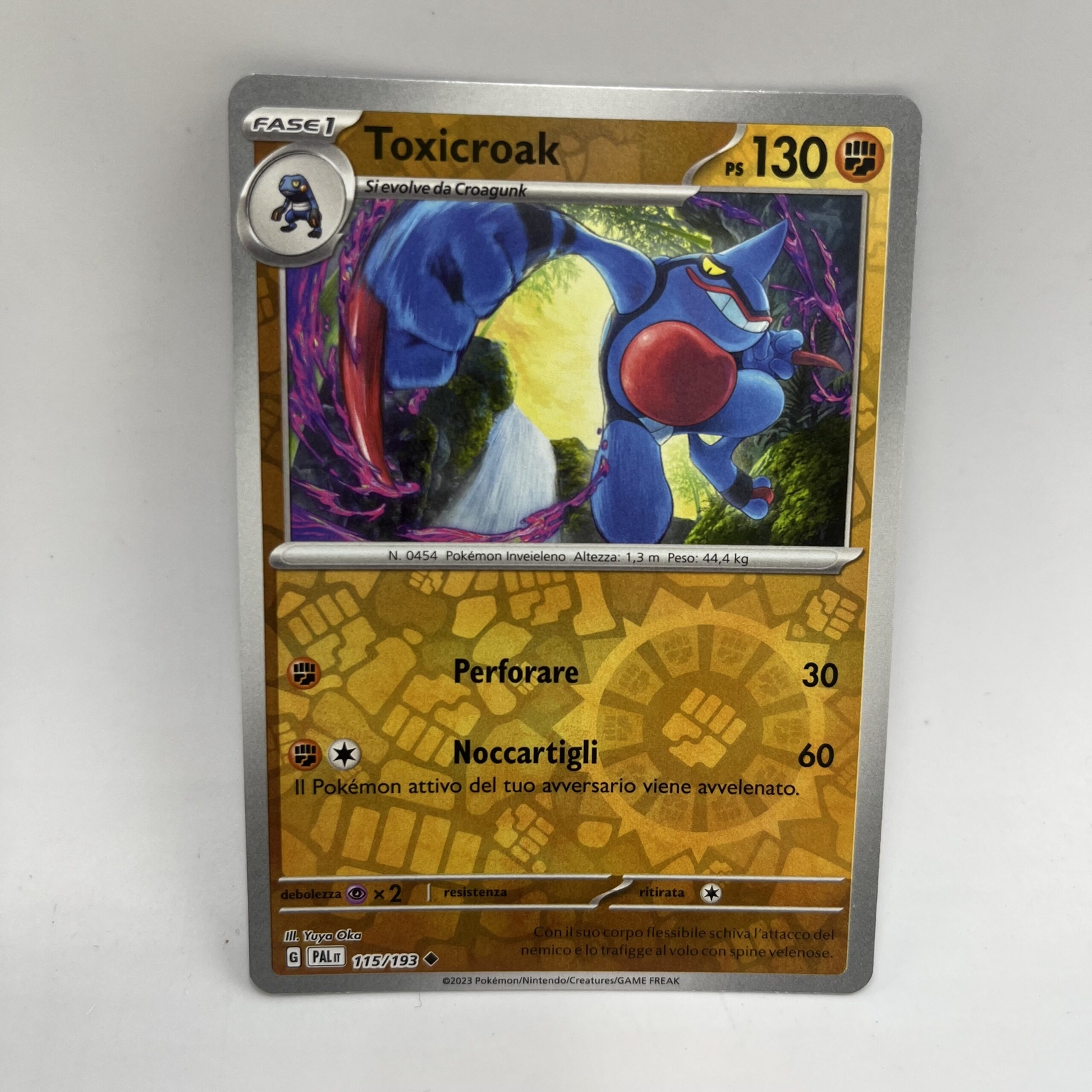 Pokemon Card TOXICROAK UNCOMMON REVERSE (IT) | 115-193 Evolutions in Paldea
